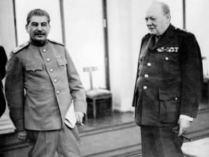 Winston Churchill y Iósif Stalin