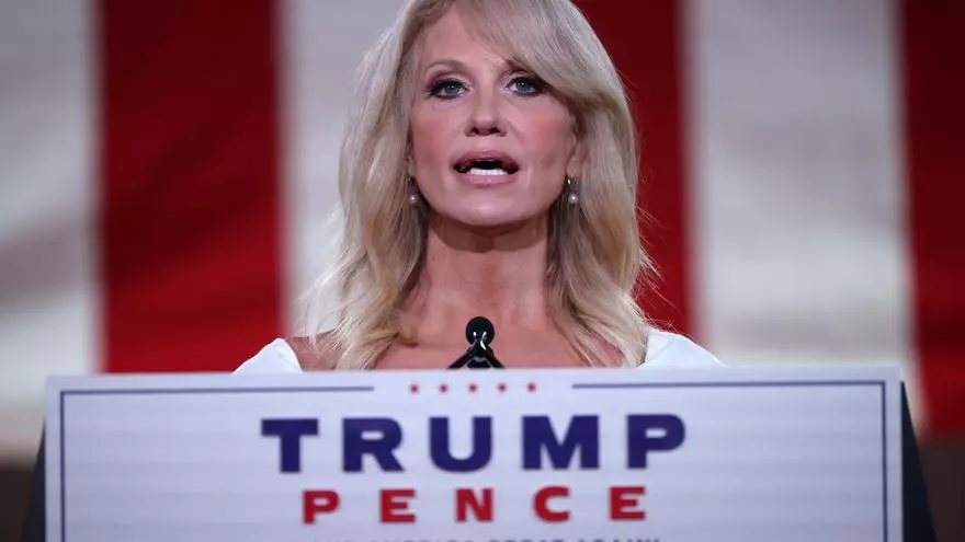 Kellyanne Conway, consejera de Trump, en una imagen de archivo, quien popularizó la expresión "hechos alternativos". EFE/Chip Somodevilla