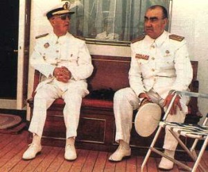 Franco y Carrero Blanco a bordo del Azor